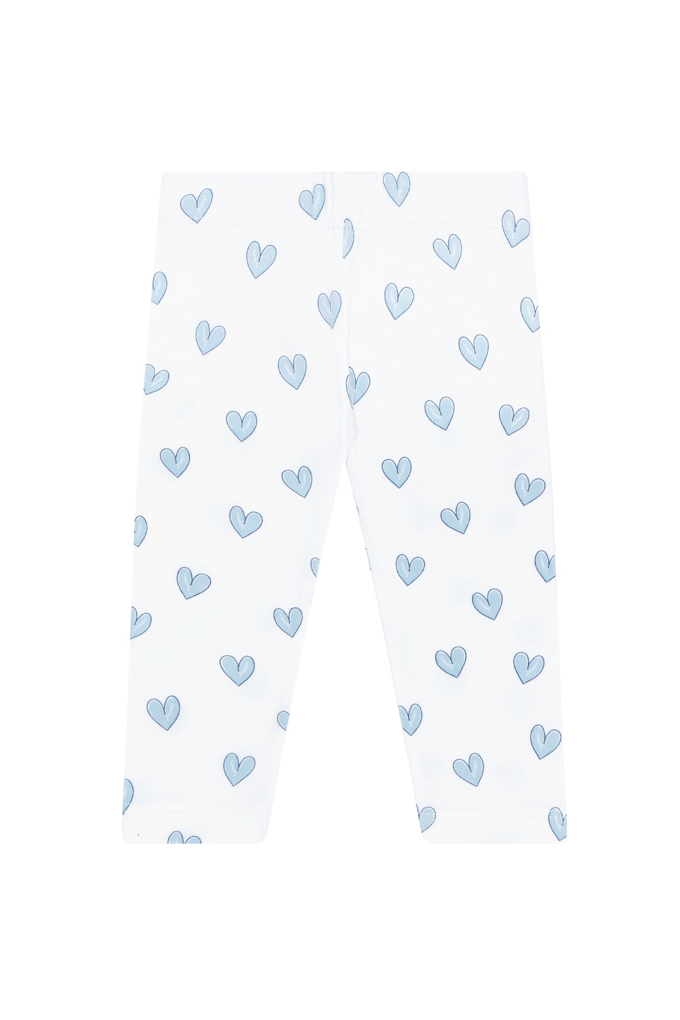 Image of Blue Heart Print Pima Leggings